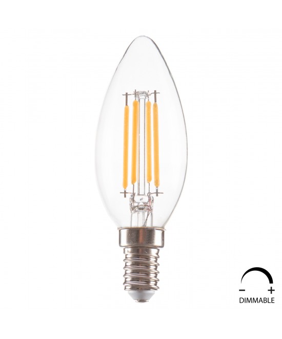 ΛΑΜΠΤΗΡΑΣ LED FILAMENT 4W E14 3000K ΔΙΑΦΑΝΟΣ DIMMABLE HM4048.01 ΛΑΜΠΤΗΡΑΣ LED FILAMENT 4W E14 3000K ΔΙΑΦΑΝΟΣ DIMMABLE HM4048.01