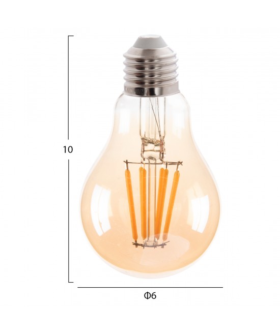 ΛΑΜΠΤΗΡΑΣ HM4045 LED FILAMENT 8W E27 3000K GOLD DIMMABLE
