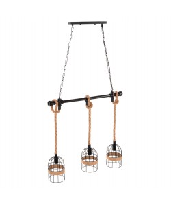 ΦΩΤΙΣΤΙΚΟ ΟΡΟΦΗΣ 3-ΦΩΤΟ ΚΡΕΜΑΣΤΟ HM4180 ΜΕΤΑΛΛΟ ΜΑΥΡΟ-ΣΧΟΙΝΙ ΦΥΣΙΚΟ 80x14,5x137Υεκ.