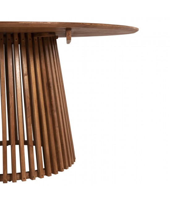 ΤΡΑΠΕΖΙ ΤΡΑΠΕΖΑΡΙΑΣ FRANTZ HM9457.11 ΜΑΣΙΦ MINDI ΞΥΛΟ ΣΕ ΦΥΣΙΚΟ Φ150x75Υεκ.