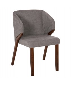 ΚΑΡΕΚΛΑ RADDER HM9749 RUBBERWOOD ΣΕ ΚΑΡΥΔΙ-ΓΚΡΙ ΥΦΑΣΜΑ 50x53x77Υεκ.