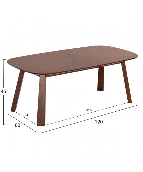ΤΡΑΠΕΖΙ ΣΑΛΟΝΙΟΥ RINER HM9737 MDF ΣΕ ΚΑΡΥΔΙ ΧΡΩΜΑ 120x60x45Υεκ.