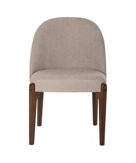 ΚΑΡΕΚΛΑ ΤΡΑΠΕΖΑΡΙΑΣ RAMMER HM9744.02 RUBBERWOOD ΣΕ ΚΑΡΥΔΙ-ΕΚΡΟΥ ΥΦΑΣΜΑ 57x55x86Υεκ.