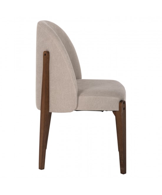 ΚΑΡΕΚΛΑ ΤΡΑΠΕΖΑΡΙΑΣ RAMMER HM9744.02 RUBBERWOOD ΣΕ ΚΑΡΥΔΙ-ΕΚΡΟΥ ΥΦΑΣΜΑ 57x55x86Υεκ.