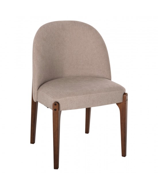 ΚΑΡΕΚΛΑ ΤΡΑΠΕΖΑΡΙΑΣ RAMMER HM9744.02 RUBBERWOOD ΣΕ ΚΑΡΥΔΙ-ΕΚΡΟΥ ΥΦΑΣΜΑ 57x55x86Υεκ.
