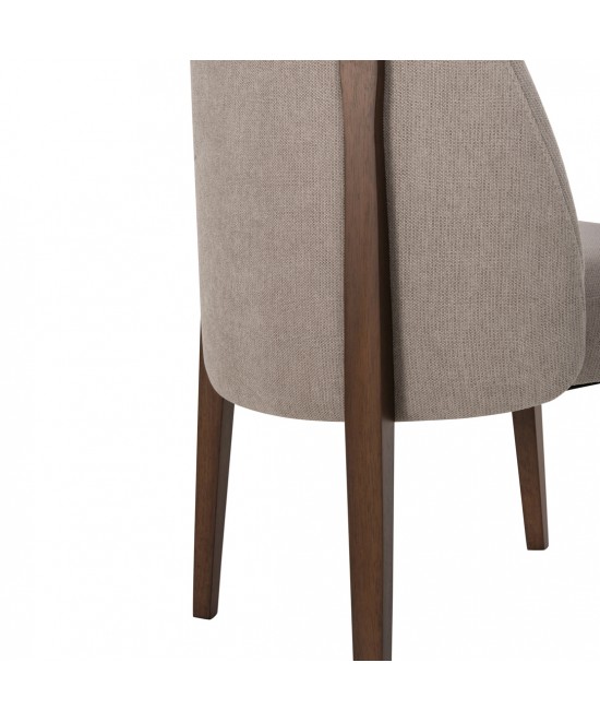 ΚΑΡΕΚΛΑ ΤΡΑΠΕΖΑΡΙΑΣ RAMMER HM9744.02 RUBBERWOOD ΣΕ ΚΑΡΥΔΙ-ΕΚΡΟΥ ΥΦΑΣΜΑ 57x55x86Υεκ.
