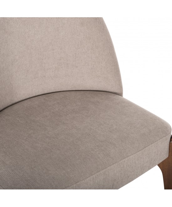 ΚΑΡΕΚΛΑ ΤΡΑΠΕΖΑΡΙΑΣ RAMMER HM9744.02 RUBBERWOOD ΣΕ ΚΑΡΥΔΙ-ΕΚΡΟΥ ΥΦΑΣΜΑ 57x55x86Υεκ.