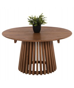 ΤΡΑΠΕΖΙ ΣΑΛΟΝΙΟΥ ΣΤΡΟΓΓΥΛΟ FRANTZ HM9387.11 ΜΑΣΙΦ MINDI ΞΥΛΟ-ΦΥΣΙΚΟ Φ80X45Υεκ.