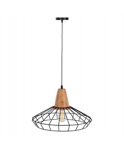 ΦΩΤΙΣΤΙΚΟ ΟΡΟΦΗΣ ΚΡΕΜΑΣΤΟ HM4160 ΜΑΥΡΟ ΜΕΤΑΛΛΟ-ΞΥΛΟ Φ39x117Υεκ