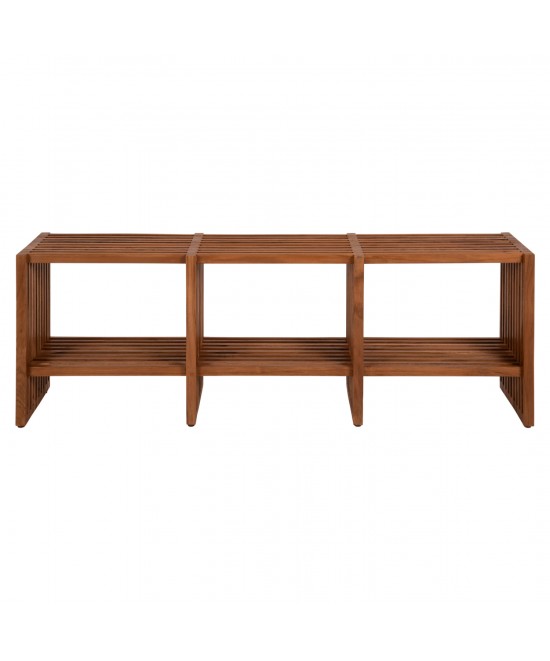 ΚΟΝΣΟΛΑ TV NYA HM9831 ΜΑΣΙΦ ΞΥΛΟ TEAK ΣΕ ΦΥΣΙΚΟ ΧΡΩΜΑ 130x29,5x46Υ εκ.