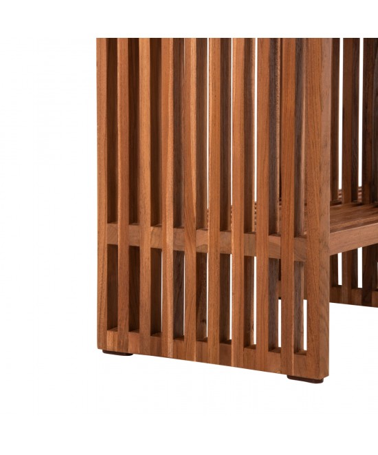 ΚΟΝΣΟΛΑ TV NYA HM9831 ΜΑΣΙΦ ΞΥΛΟ TEAK ΣΕ ΦΥΣΙΚΟ ΧΡΩΜΑ 130x29,5x46Υ εκ.