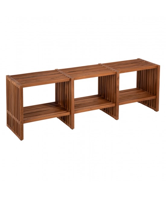 ΚΟΝΣΟΛΑ TV NYA HM9831 ΜΑΣΙΦ ΞΥΛΟ TEAK ΣΕ ΦΥΣΙΚΟ ΧΡΩΜΑ 130x29,5x46Υ εκ.