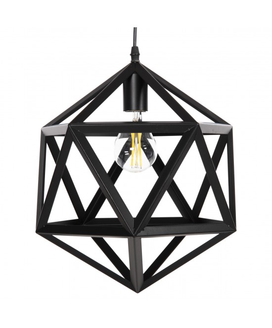 ΦΩΤΙΣΤΙΚΟ ΟΡΟΦΗΣ ΚΡΕΜΑΣΤΟ HM4073 ΜΑΥΡΟ ΜΕΤΑΛΛΟ 30x30x35Yεκ.