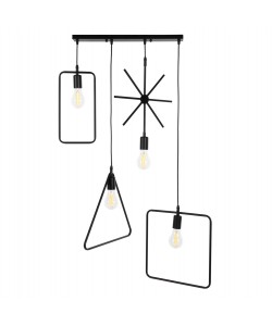 ΦΩΤΙΣΤΙΚΟ ΟΡΟΦΗΣ 4-ΦΩΤΟ HM4099 ΜΑΥΡΑ ΜΕΤΑΛΛΙΚΑ ΣΧΗΜΑΤΑ 70x38x106Υ εκ.