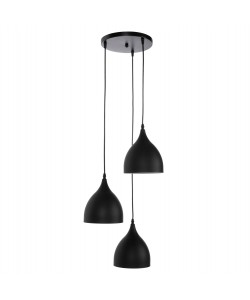 ΦΩΤΙΣΤΙΚΟ ΟΡΟΦΗΣ ΚΡΕΜΑΣΤΟ HM4137 ΜΑΥΡΟ ΜΕΤΑΛΛΙΚΟ 3ΦΩΤΟ Φ33x33-115Υεκ.