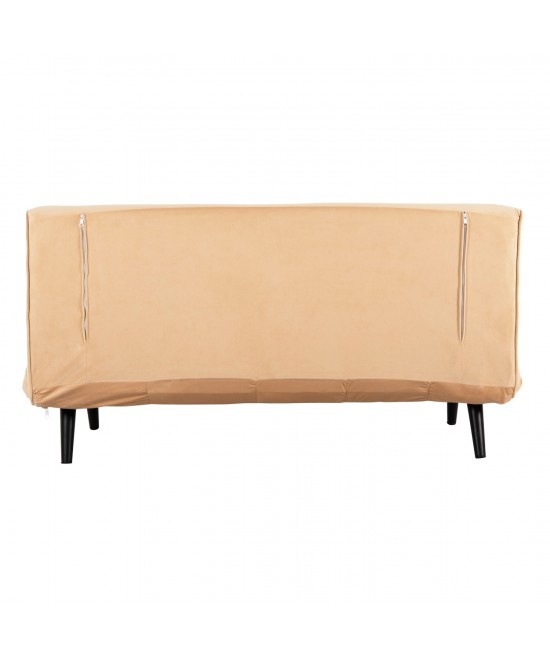 ΚΑΝΑΠΕΣ ΚΡΕΒΑΤΙ 2 ΑΤΟΜΩΝ ASMA HM3077.17 ΜΕ ΒΕΛΟΥΔΟ ΜΠΕΖ 140x80x77Yεκ.