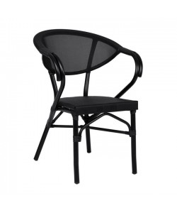 ΠΟΛΥΘΡΟΝΑ ΑΛΟΥΜΙΝΙΟΥ CLAY BAMBOO LOOK ΜΑΥΡΗ ΜΕ TEXTLINE HM5025.02 59x60x82 cm