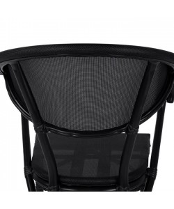 ΠΟΛΥΘΡΟΝΑ ΑΛΟΥΜΙΝΙΟΥ CLAY BAMBOO LOOK ΜΑΥΡΗ ΜΕ TEXTLINE HM5025.02 59x60x82 cm