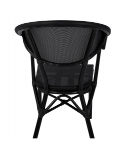 ΠΟΛΥΘΡΟΝΑ ΑΛΟΥΜΙΝΙΟΥ CLAY BAMBOO LOOK ΜΑΥΡΗ ΜΕ TEXTLINE HM5025.02 59x60x82 cm