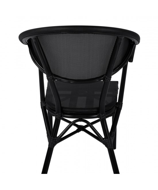 ΠΟΛΥΘΡΟΝΑ ΑΛΟΥΜΙΝΙΟΥ CLAY BAMBOO LOOK ΜΑΥΡΗ ΜΕ TEXTLINE HM5025.02 59x60x82 cm