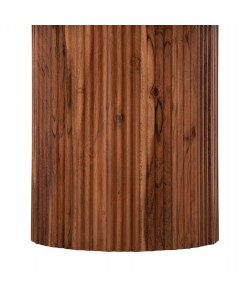 ΤΡΑΠΕΖΙ ΣΑΛΟΝΙΟΥ ΣΤΡΟΓΓΥΛΟ RAJJEH HM9693 ΜΑΣΙΦ ΑΚΑΚΙΑ ΦΥΣΙΚΟ ΧΡΩΜΑ Φ60x45Υεκ.