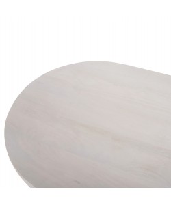 ΤΡΑΠΕΖΙ ΣΑΛΟΝΙΟΥ ΟΒΑΛ HONKY HM9691 ΜΑΣΙΦ ΞΥΛΟ MANGO ΣΕ ΛΕΥΚΟ 120x60x40Yεκ.