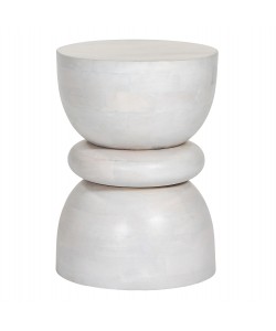 ΣΚΑΜΠΟ ΣΤΡΟΓΓΥΛΟ COIL HM9703 ΜΑΣΙΦ MANGO ΣΕ ΛΕΥΚΟ ΧΡΩΜΑ Φ35x51Υ εκ.