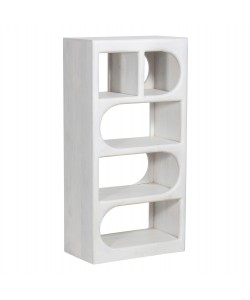 ΡΑΦΙΕΡΑ ΚΟΜΜΟ HANDYR HM9706 ΜΑΣΙΦ ΞΥΛΟ MANGO ΣΕ ΛΕΥΚΟ ΧΡΩΜΑ 60x35x120Υεκ.