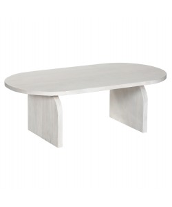 ΤΡΑΠΕΖΙ ΣΑΛΟΝΙΟΥ ΟΒΑΛ HONKY HM9710 ΜΑΣΙΦ ΞΥΛΟ MANGO- ΛΕΥΚΟ 130x60x40Υεκ.