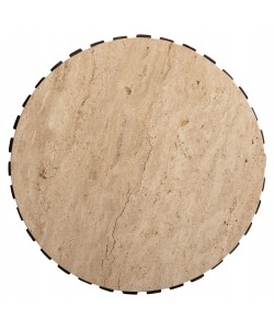 ΒΟΗΘΗΤΙΚΟ ΤΡΑΠΕΖΙ KREST HM9711 ΜΑΣΙΦ ΞΥΛΟ ΑΚΑΚΙΑΣ ΣΕ ΚΑΦΕ-ΤΡΑΒΕΡΤΙΝA Φ50x50Υεκ.