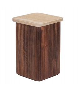 ΒΟΗΘΗΤΙΚΟ ΤΡΑΠΕΖΑΚΙ ΤΕΤΡΑΓΩΝΟ GLADYS HM9713 ΜΑΣΙΦ MANGO-ΤΡΑΒΕΡΤΙΝΑ 40x40x60Υεκ.