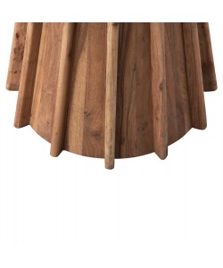 ΤΡΑΠΕΖΙ ΤΡΑΠΕΖΑΡΙΑΣ ΣΤΡΟΓΓΥΛΟ DRAXX HM9687 ΜΑΣΙΦ ΞΥΛΟ ΑΚΑΚΙΑΣ-ΕΠΙΦΑΝΕΙΑ ΜΑΥΡΟ ΜΑΡΜΑΡΟ Φ120x76Υεκ