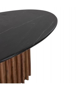 ΤΡΑΠΕΖΙ ΤΡΑΠΕΖΑΡΙΑΣ ΟΒΑΛ DRAXX HM9689 ΜΑΣΙΦ ΑΚΑΚΙΑ-ΜΑΥΡΟ ΜΑΡΜΑΡΟ 200x100x76Υεκ.