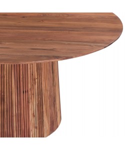 ΤΡΑΠΕΖΙ ΤΡΑΠΕΖΑΡΙΑΣ ΣΤΡΟΓΓΥΛΟ GROOT HM9685 ΜΑΣΙΦ ΑΚΑΚΙΑ ΣΕ ΦΥΣΙΚΟ Φ150x76Υεκ