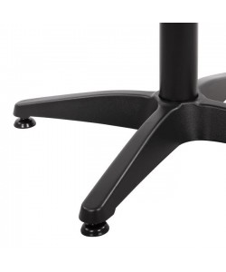 ΒΑΣΗ ΑΛΟΥΜΙΝΙΟΥ 4ΝΥΧΗ 66Χ66X69Υεκ. ΜΕ ΣΤΑΥΡΟ 45Χ45εκ. HM448.03 ΜΑΥΡΗ