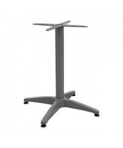 ΒΑΣΗ ΑΛΟΥΜΙΝΙΟΥ 4ΝΥΧΗ 66Χ66X69Υεκ. ΜΕ ΣΤΑΥΡΟ 45x45εκ. HM448.04 ΓΚΡΙ