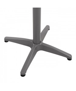 ΒΑΣΗ ΑΛΟΥΜΙΝΙΟΥ 4ΝΥΧΗ 66Χ66X69Υεκ. ΜΕ ΣΤΑΥΡΟ 45x45εκ. HM448.04 ΓΚΡΙ