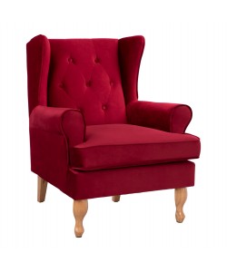 ΠΟΛΥΘΡΟΝΑ ΜΠΕΡΖΕΡΑ ΚΟΚΚΙΝΟ ΒΕΛΟΥΔΟ BRANDON 81Χ83Χ101Υ εκ.HM3073.14