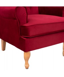 ΠΟΛΥΘΡΟΝΑ ΜΠΕΡΖΕΡΑ ΚΟΚΚΙΝΟ ΒΕΛΟΥΔΟ BRANDON 81Χ83Χ101Υ εκ.HM3073.14