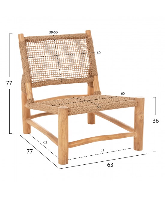 ΣΑΛΟΝΙ ΕΞΩΤ. ΧΩΡΟΥ 4ΤΜΧ LONDER HM11957 ΜΑΣΙΦ TEAK-ΣΥΝΘ.RATTAN-ΦΥΣΙΚΟ