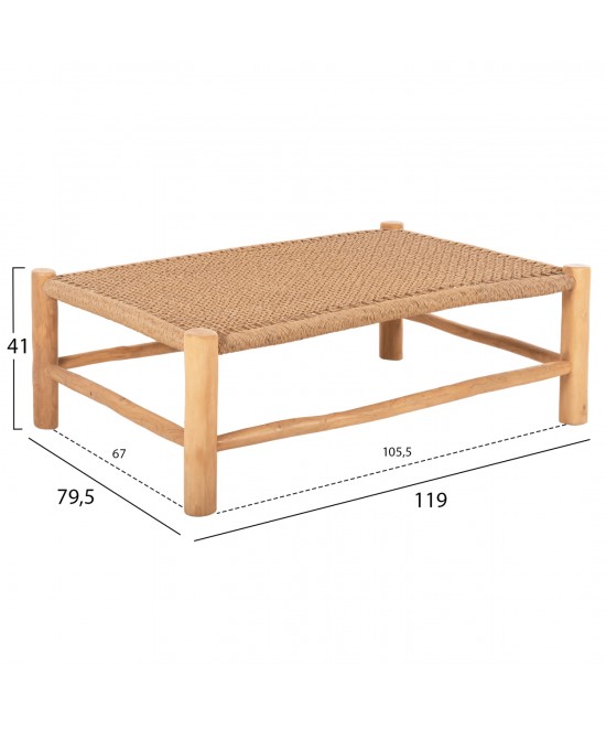 ΣΑΛΟΝΙ ΕΞΩΤ. ΧΩΡΟΥ 4ΤΜΧ LONDER HM11957 ΜΑΣΙΦ TEAK-ΣΥΝΘ.RATTAN-ΦΥΣΙΚΟ