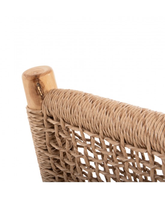 ΣΑΛΟΝΙ ΕΞΩΤ. ΧΩΡΟΥ 4ΤΜΧ LONDER HM11957 ΜΑΣΙΦ TEAK-ΣΥΝΘ.RATTAN-ΦΥΣΙΚΟ