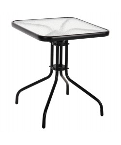 ΤΡΑΠΕΖΙ ΕΞΩΤ.ΧΩΡΟΥ FIGO HM5035.03 ΜΕΤΑΛΛΟ ΜΑΥΡΟ- ΓΥΑΛΙΝΗ ΕΠΙΦΑΝΕΙΑ 60Χ60Χ70Υεκ