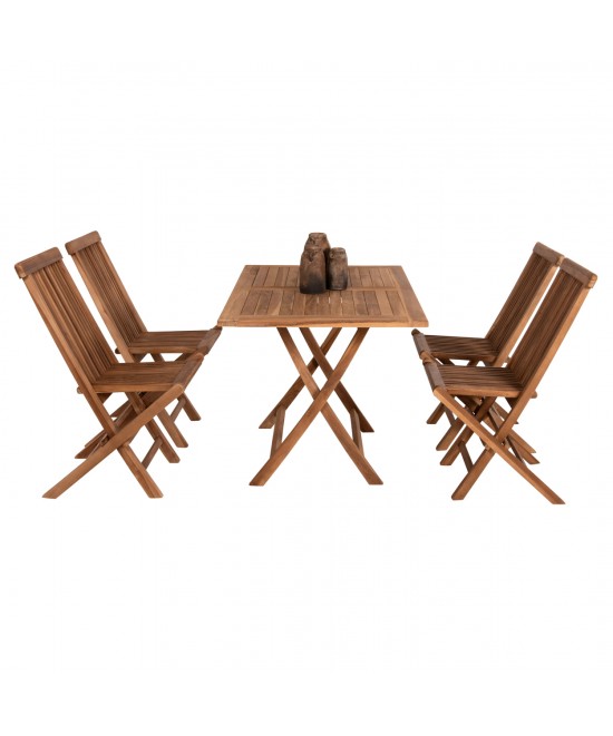 ΣΕΤ ΤΡΑΠΕΖΑΡΙΑΣ ΕΞΩΤ. ΧΩΡΟΥ 5ΤΜΧ KENDALL HM11955 ΜΑΣΙΦ ΞΥΛΟ TEAK ΦΥΣΙΚΟ