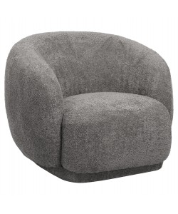 ΠΟΛΥΘΡΟΝΑ KARPEN HM9600.01 ΓΚΡΙ ΜΠΟΥΚΛΕ ΥΦΑΣΜΑ  93x87x78Υ εκ.