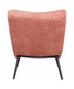 ΠΟΛΥΘΡΟΝΑ BRYM HM9605.02 ΡΟΖ ΜΠΟΥΚΛΕ ΥΦΑΣΜΑ-ΜΑΥΡΑ ΞΥΛΙΝΑ ΠΟΔΙΑ 97x80x100Υ εκ.