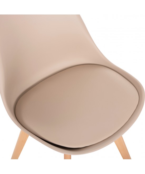 ΚΑΡΕΚΛΑ VEGAS HM0033.25 ΞΥΛΙΝΑ ΠΟΔΙΑ-ΚΑΘΙΣΜΑ ΠΟΛΥΠΡΟΠ. ΜΕ PU ΚΑΠΟΥΤΣΙΝΟ 48x52x81Υεκ.