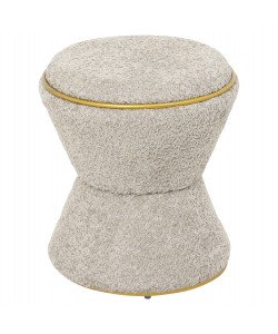 ΣΚΑΜΠΟ ΣΤΡΟΓΓΥΛΟ LINNER HM9604.18 ΜΠΟΥΚΛΕ ΥΦΑΣΜΑ ΜΠΕΖ-ΧΡΥΣΗ ΛΕΠΤΟΜΕΡΕΙΑ Φ38,5x43Υ