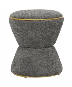 ΣΚΑΜΠΟ ΣΤΡΟΓΓΥΛΟ LINNER HM9604.11 ΜΠΟΥΚΛΕ ΥΦΑΣΜΑ ΓΚΡΙ-ΧΡΥΣΗ ΛΕΠΤΟΜΕΡΕΙΑ Φ38,5x43Υ