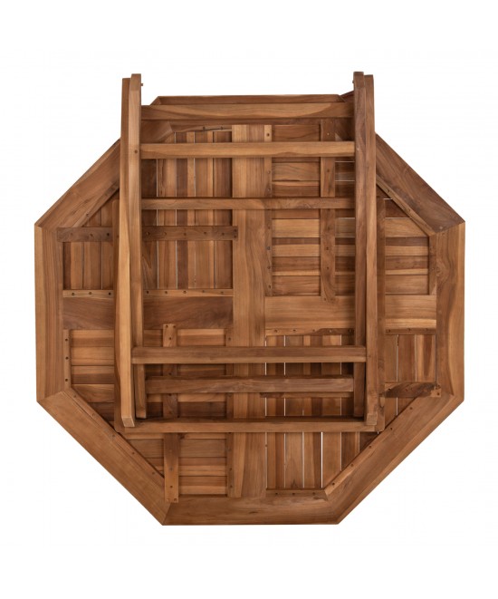 ΣΕΤ ΤΡΑΠΕΖΑΡΙΑΣ ΕΞΩΤ. ΧΩΡΟΥ ΠΤΥΣΣΟΜΕΝΑ 5ΤΜΧ KENDALL HM11950 ΜΑΣΙΦ ΞΥΛΟ TEAK ΦΥΣΙΚΟ